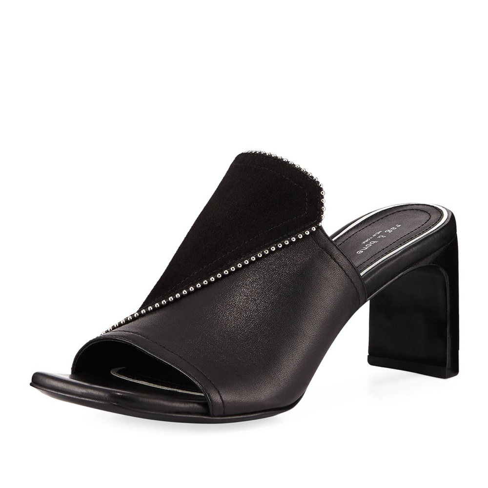 Rag & Bone Myla Suede/Leather Studded Mules *NEW*